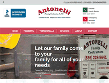 Tablet Screenshot of antonellifamilycontractors.com